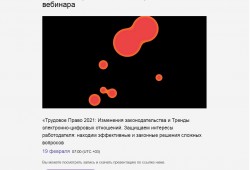 19 февраля 2021 года состоялся вебинар "Трудовое право 2021".
